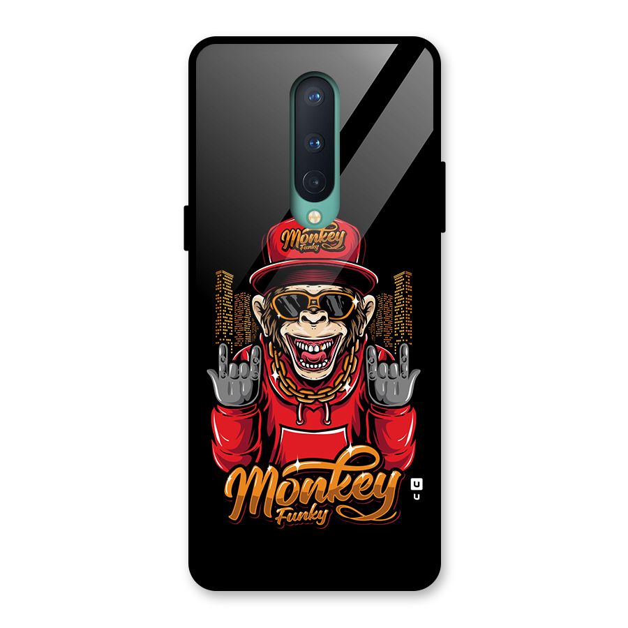 Hunky Funky Monkey Glass Back Case for OnePlus 8