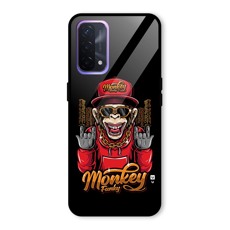 Hunky Funky Monkey Glass Back Case for Oppo A74 5G