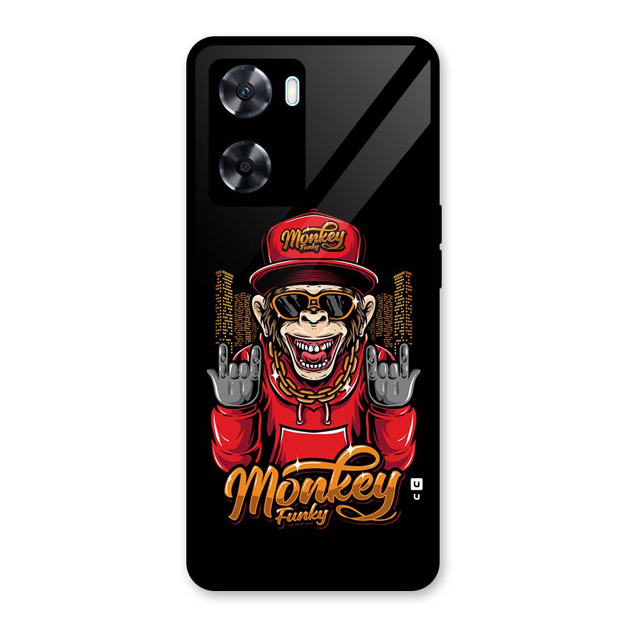 Hunky Funky Monkey Glass Back Case for Oppo A77s