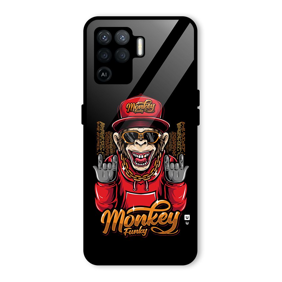 Hunky Funky Monkey Glass Back Case for Oppo F19 Pro