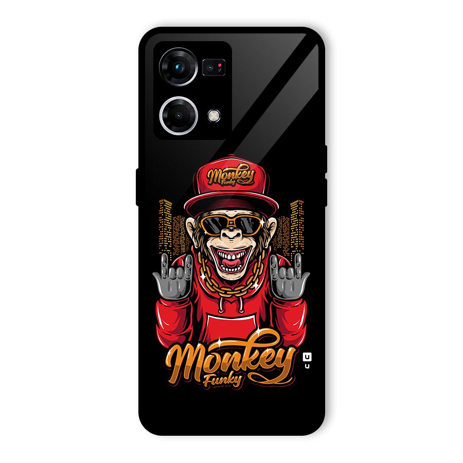 Hunky Funky Monkey Glass Back Case for Oppo F21 Pro 5G