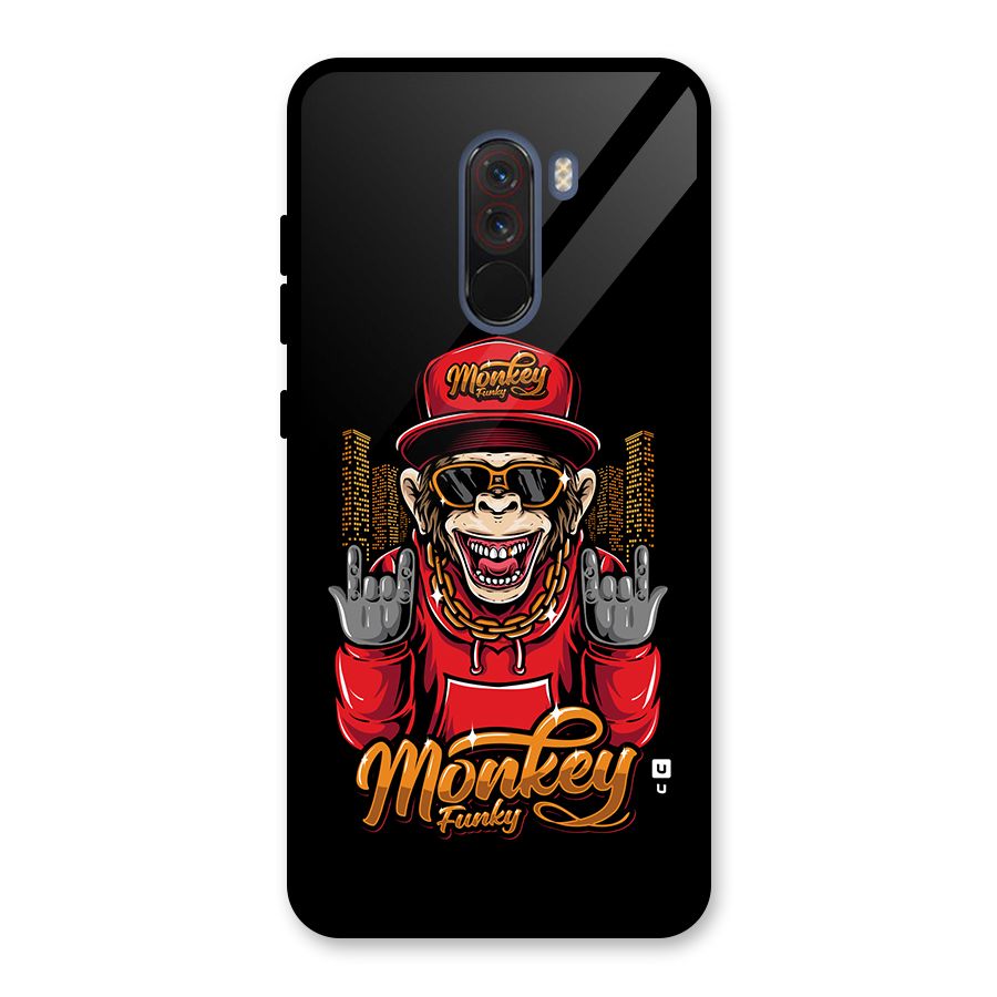 Hunky Funky Monkey Glass Back Case for Poco F1