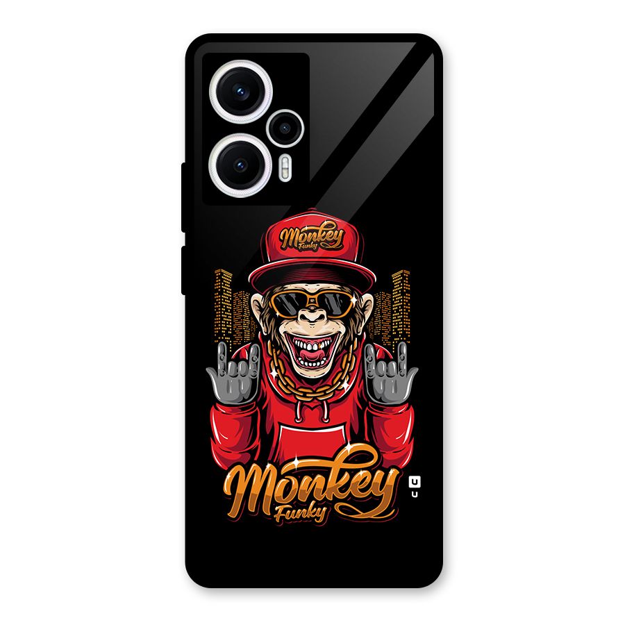 Hunky Funky Monkey Glass Back Case for Poco F5
