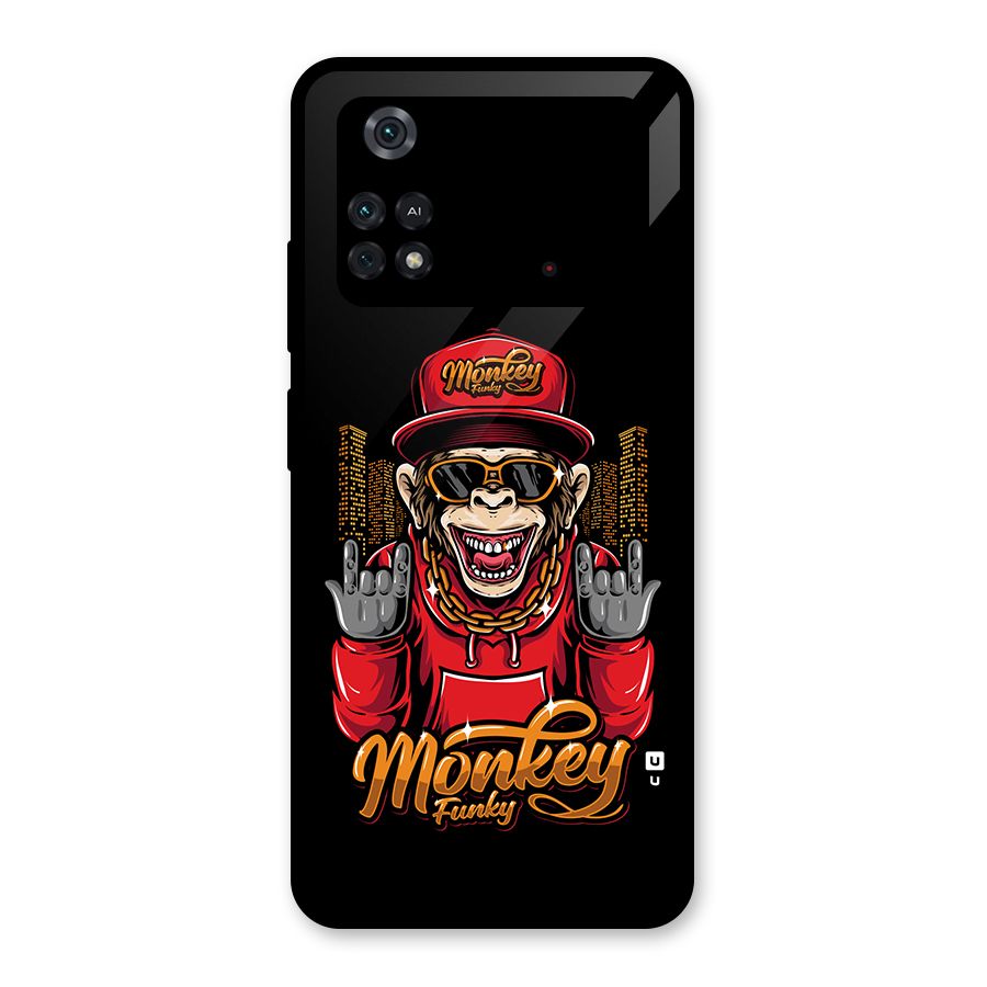 Hunky Funky Monkey Glass Back Case for Poco M4 Pro 4G