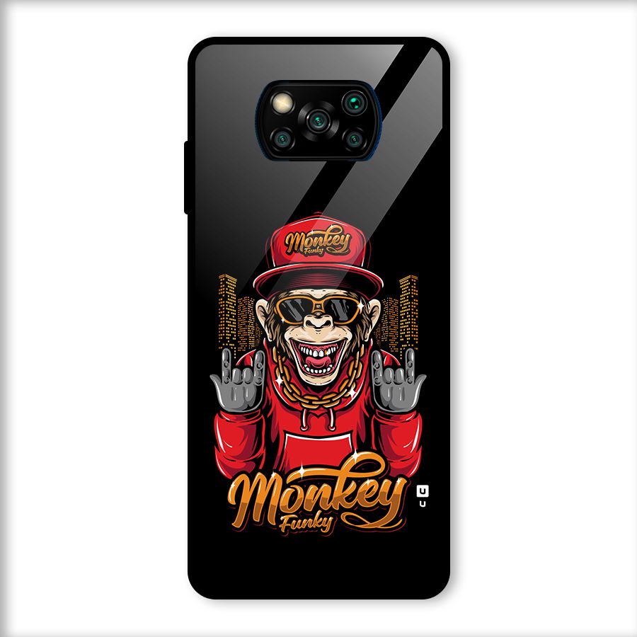 Hunky Funky Monkey Glass Back Case for Poco X3