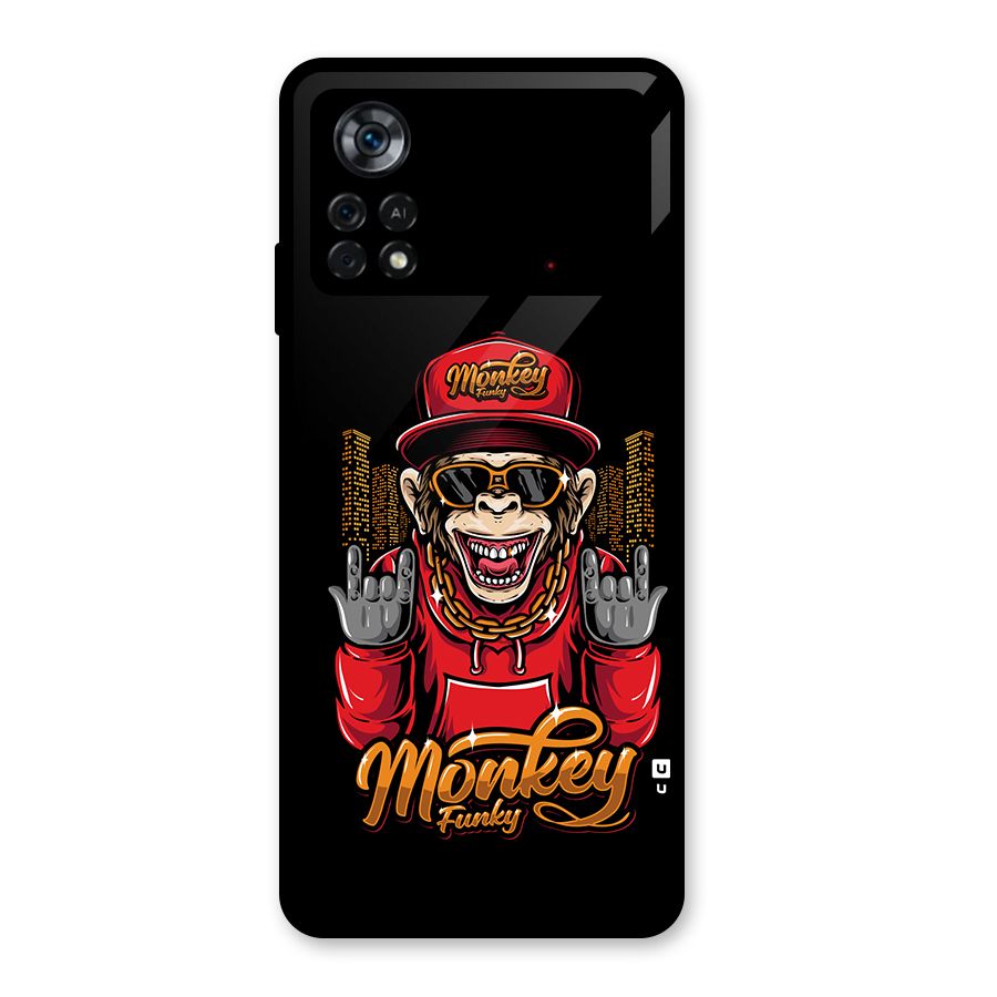 Hunky Funky Monkey Glass Back Case for Poco X4 Pro 5G