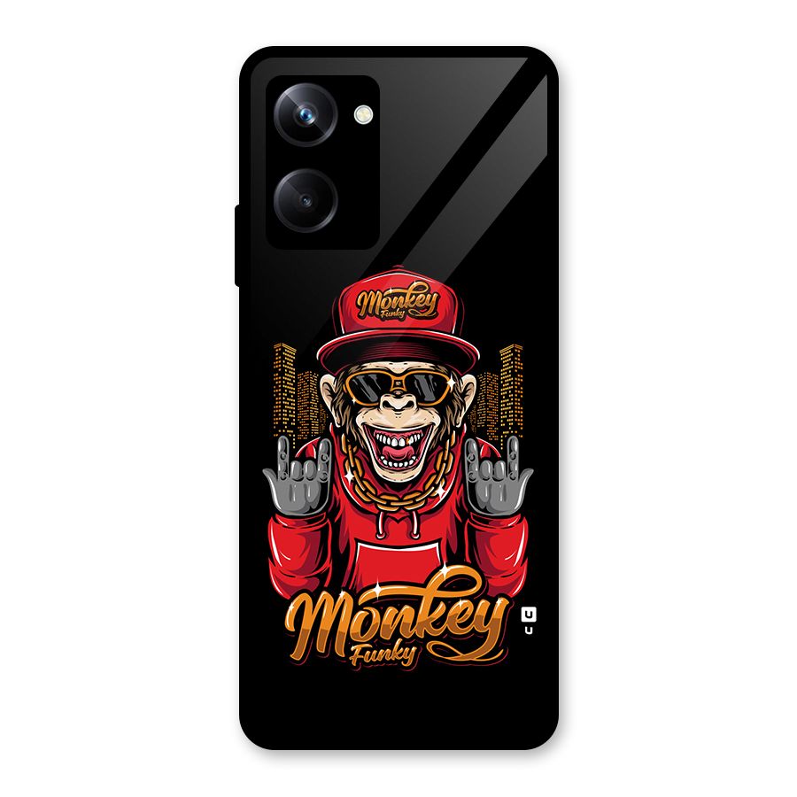 Hunky Funky Monkey Glass Back Case for Realme 10 Pro