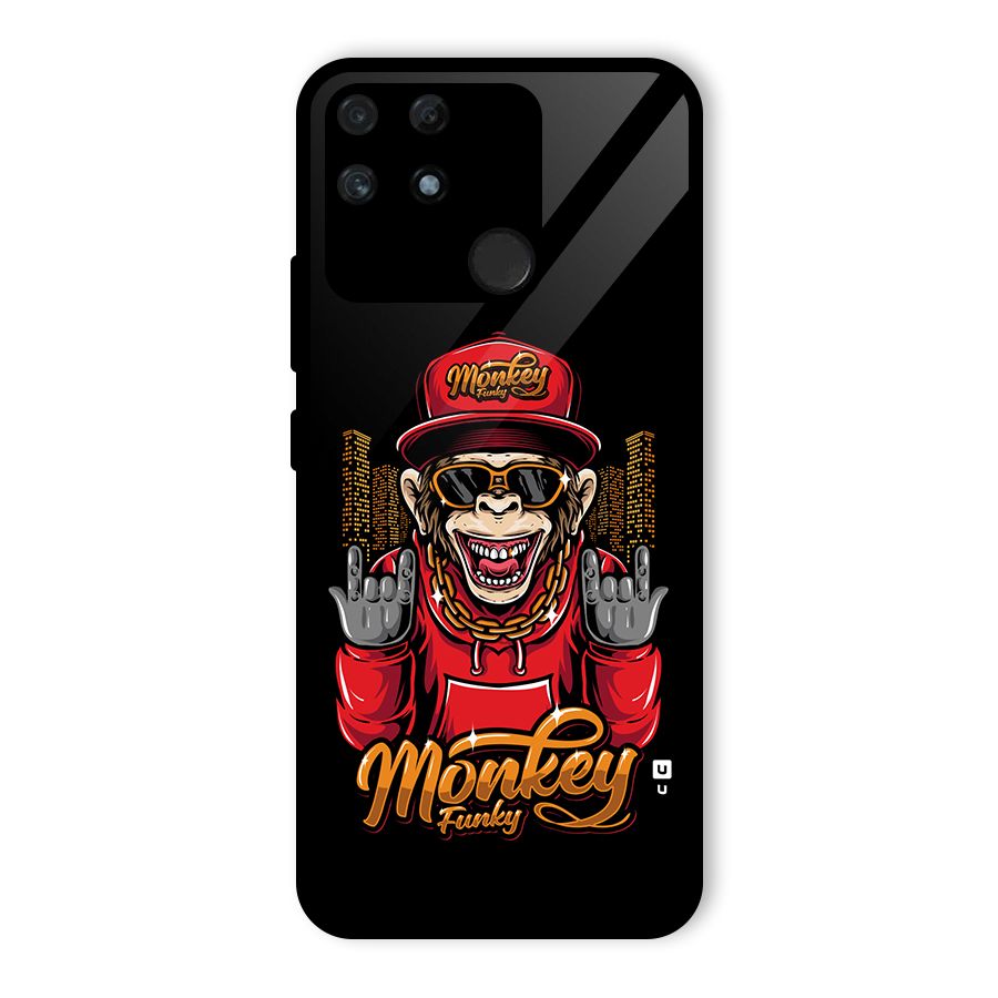 Hunky Funky Monkey Glass Back Case for Realme Narzo 50A