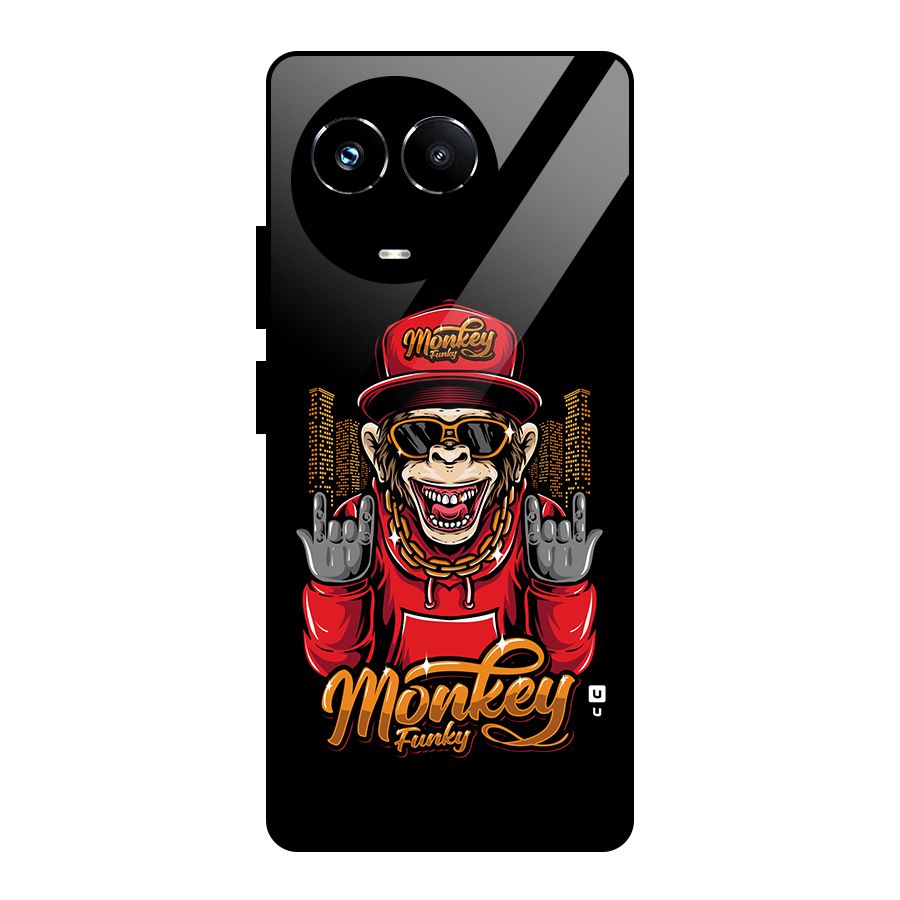 Hunky Funky Monkey Glass Back Case for Realme Narzo 60X