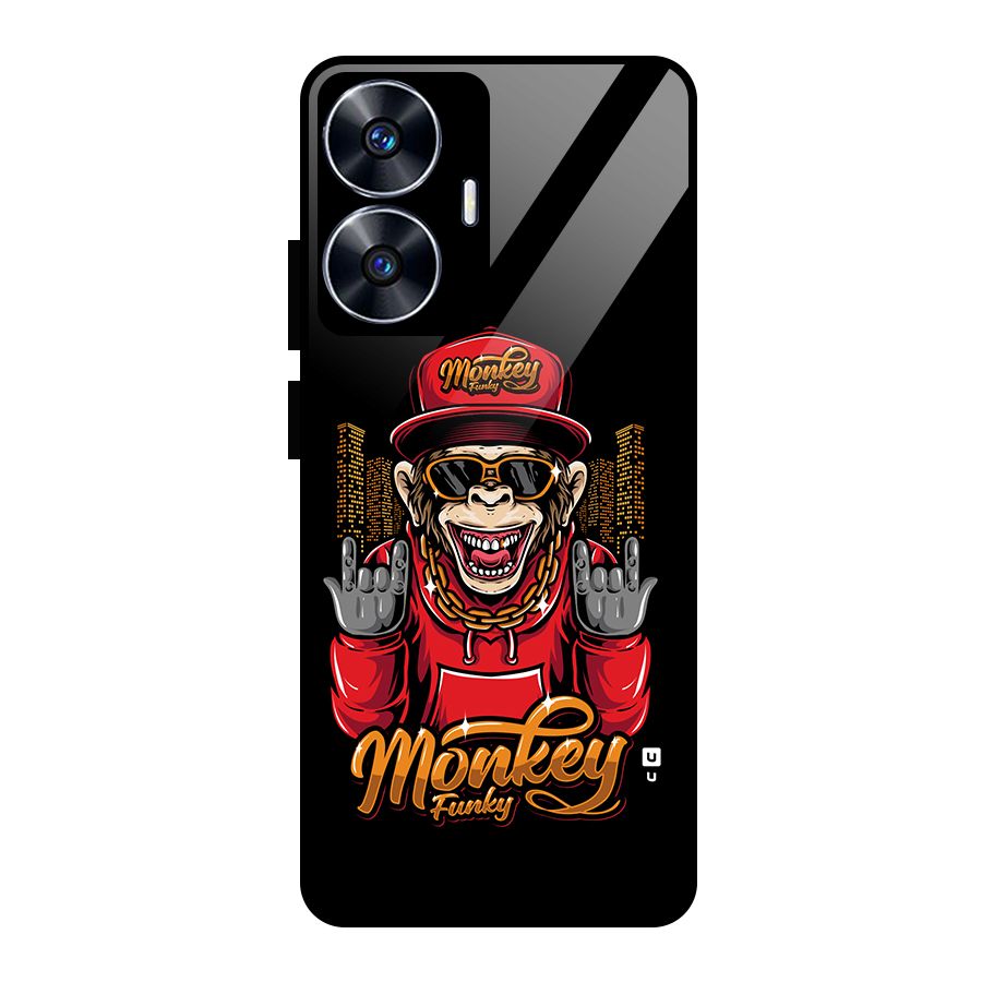 Hunky Funky Monkey Glass Back Case for Realme Narzo N55