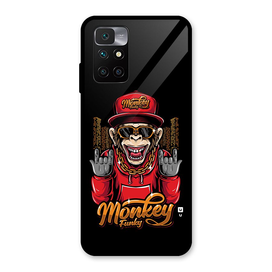 Hunky Funky Monkey Glass Back Case for Redmi 10 Prime