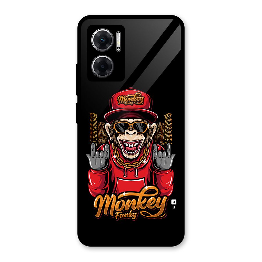 Hunky Funky Monkey Glass Back Case for Redmi 11 Prime 5G