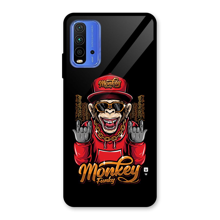Hunky Funky Monkey Glass Back Case for Redmi 9 Power