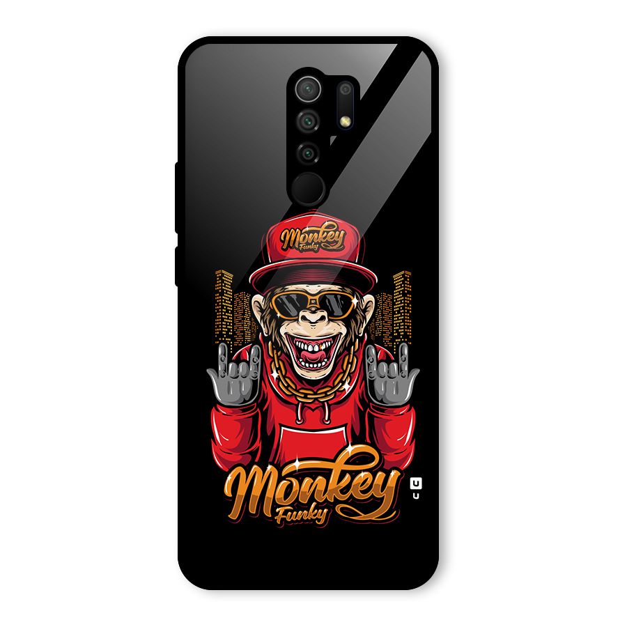 Hunky Funky Monkey Glass Back Case for Redmi 9 Prime
