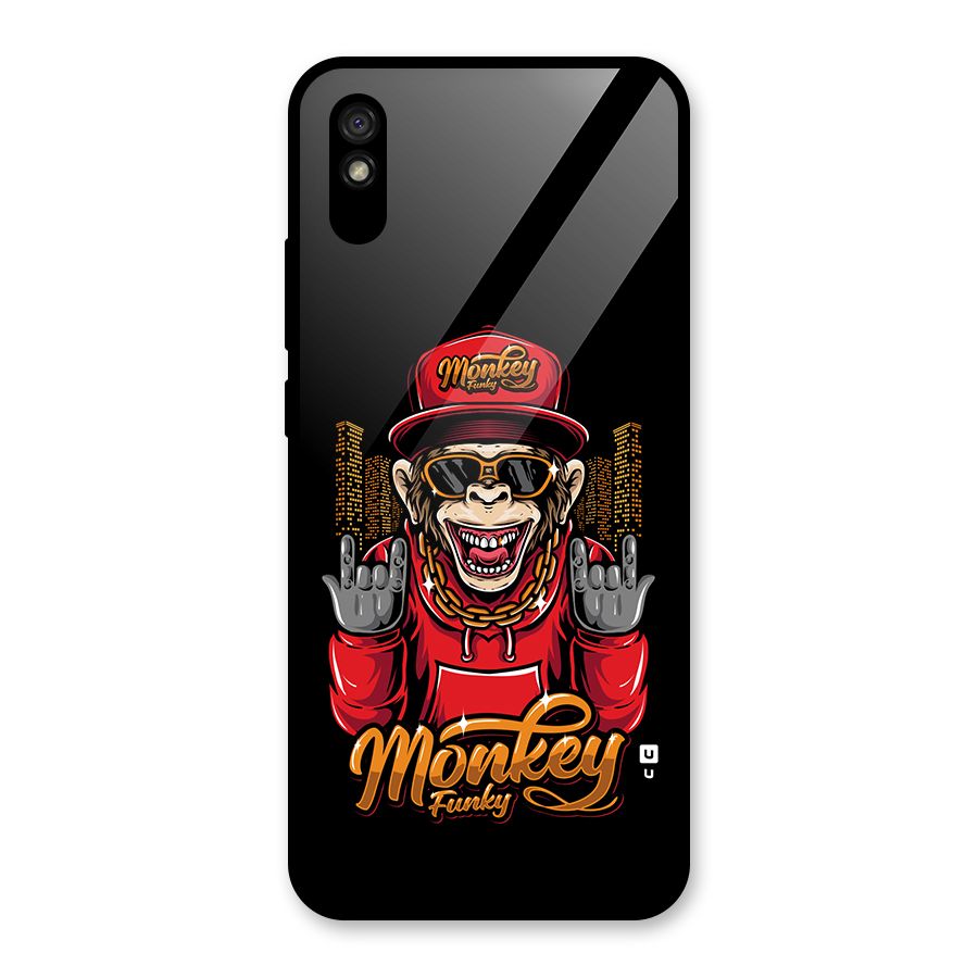 Hunky Funky Monkey Glass Back Case for Redmi 9i