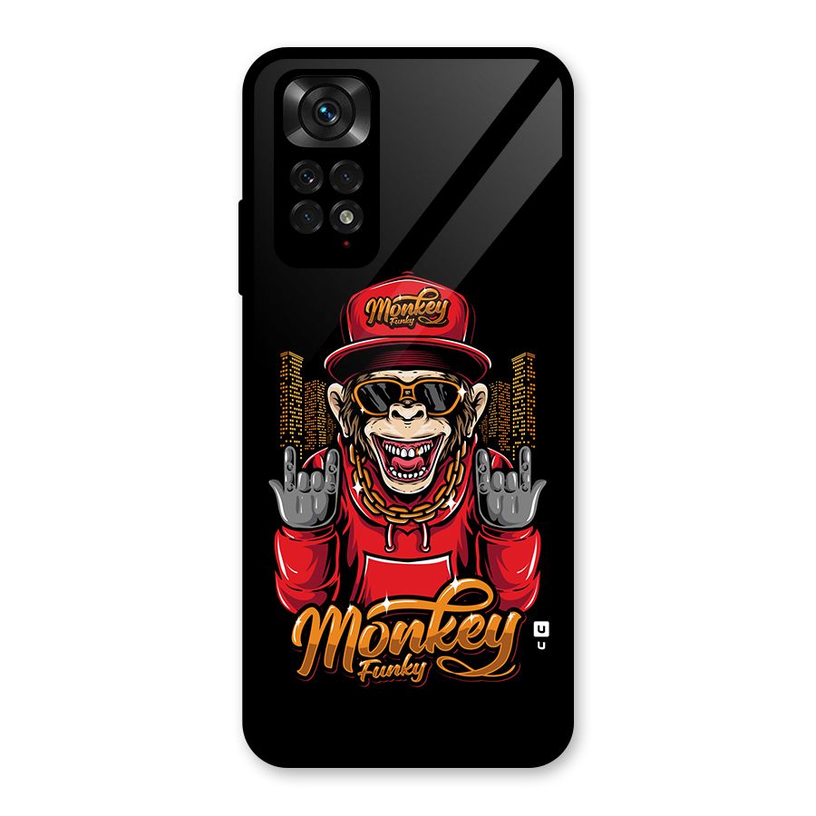 Hunky Funky Monkey Glass Back Case for Redmi Note 11