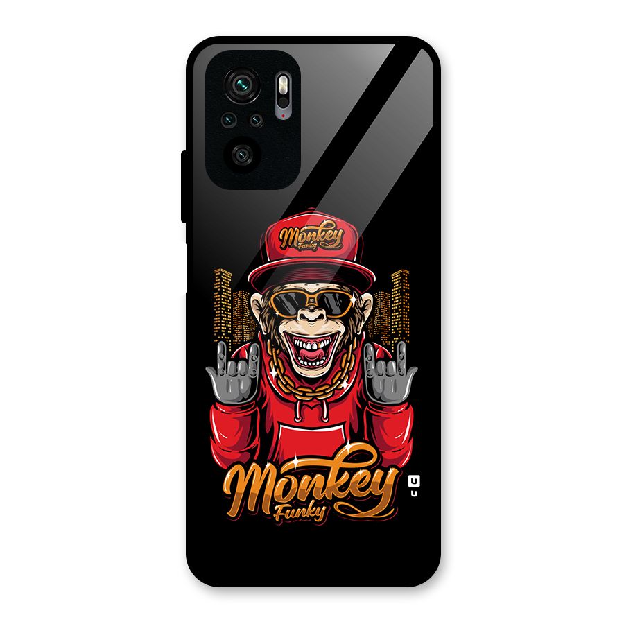 Hunky Funky Monkey Glass Back Case for Redmi Note 11 SE