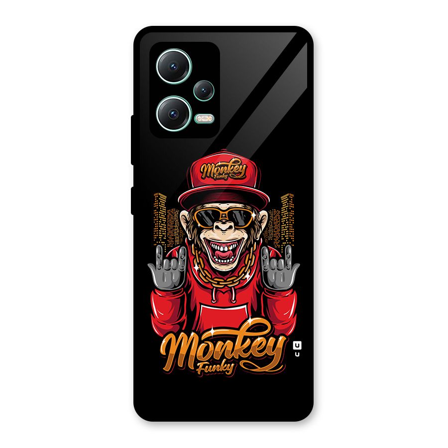 Hunky Funky Monkey Glass Back Case for Redmi Note 12 5G