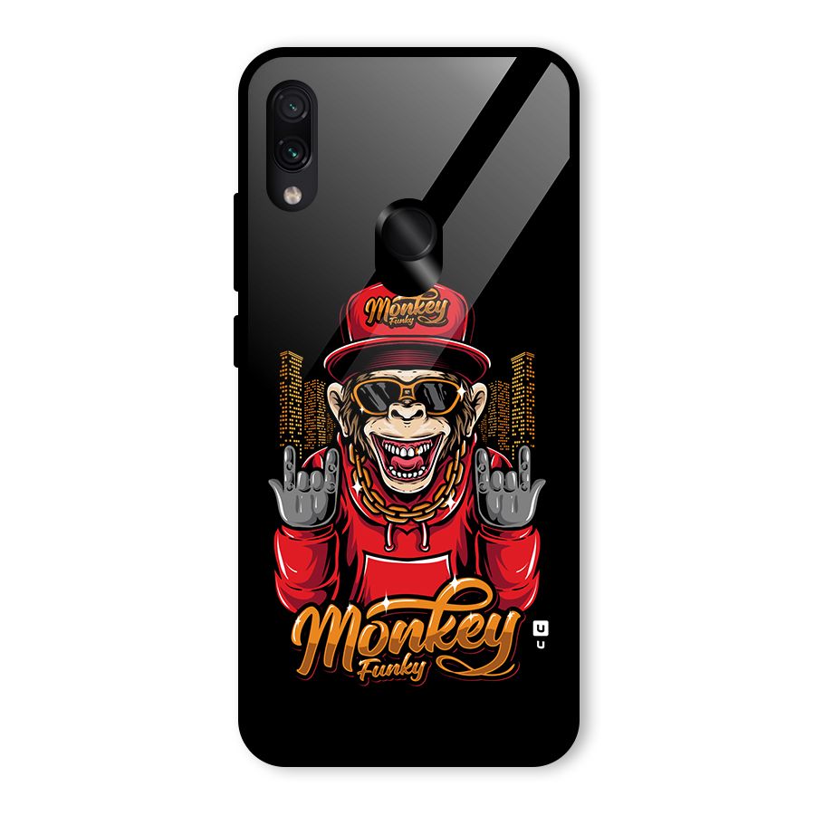 Hunky Funky Monkey Glass Back Case for Redmi Note 7 Pro