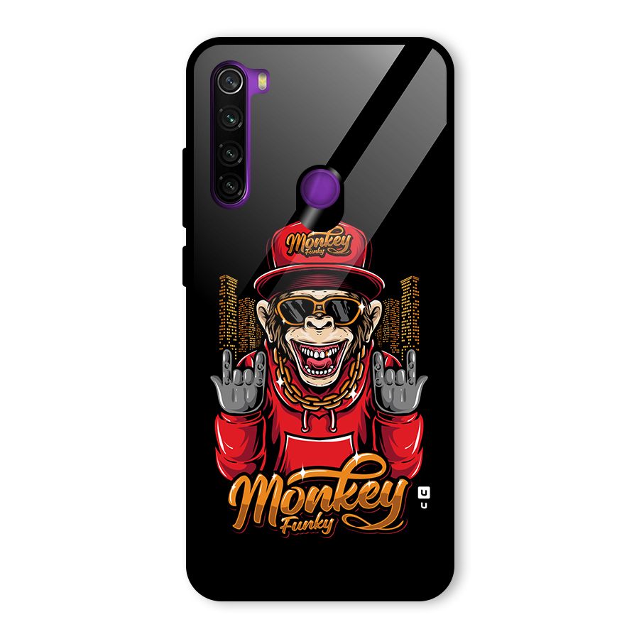 Hunky Funky Monkey Glass Back Case for Redmi Note 8