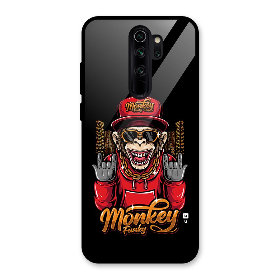 Hunky Funky Monkey Glass Back Case for Redmi Note 8 Pro
