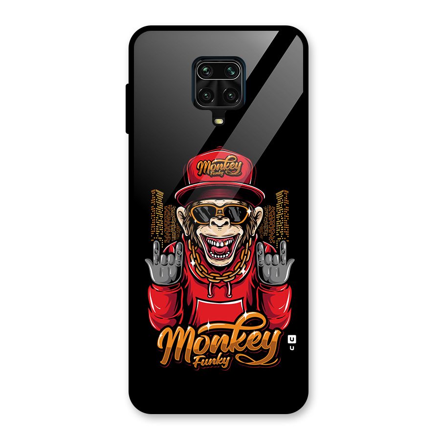 Hunky Funky Monkey Glass Back Case for Redmi Note 9 Pro