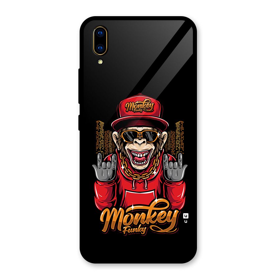 Hunky Funky Monkey Glass Back Case for Vivo V11 Pro