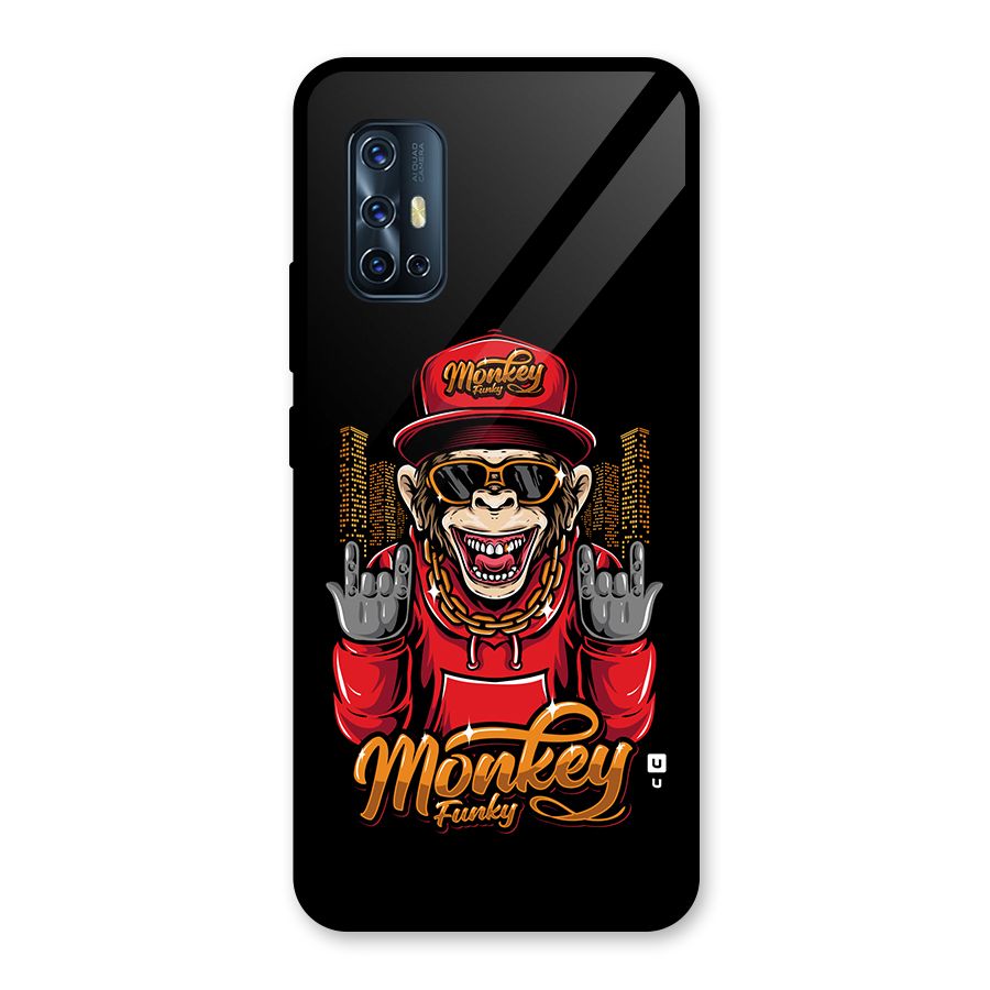 Hunky Funky Monkey Glass Back Case for Vivo V17