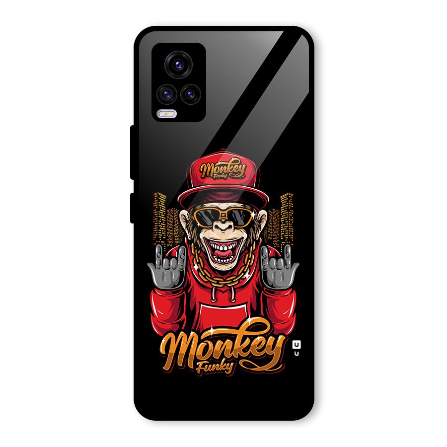 Hunky Funky Monkey Glass Back Case for Vivo V20 2021