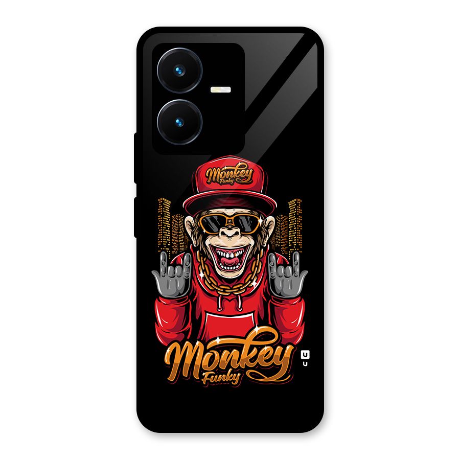 Hunky Funky Monkey Glass Back Case for Vivo Y22s