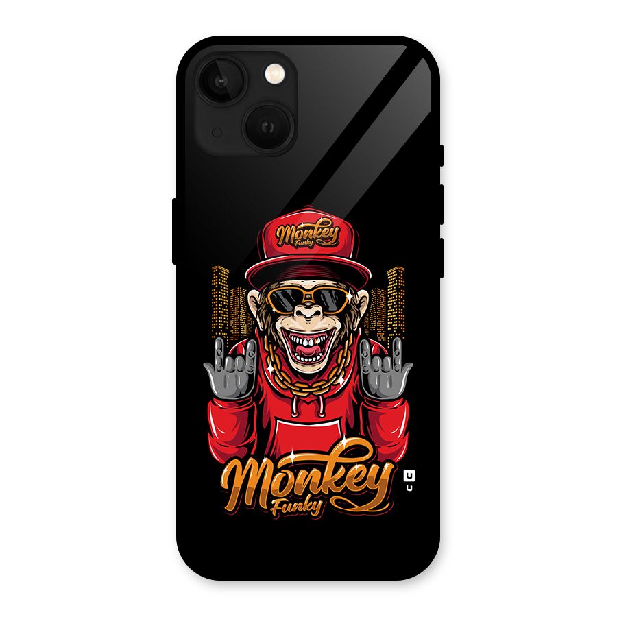 Hunky Funky Monkey Glass Back Case for iPhone 13