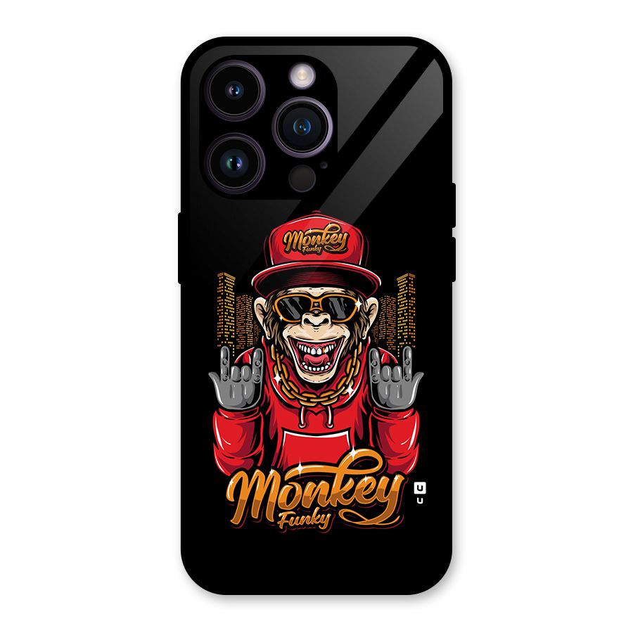 Hunky Funky Monkey Glass Back Case for iPhone 14 Pro