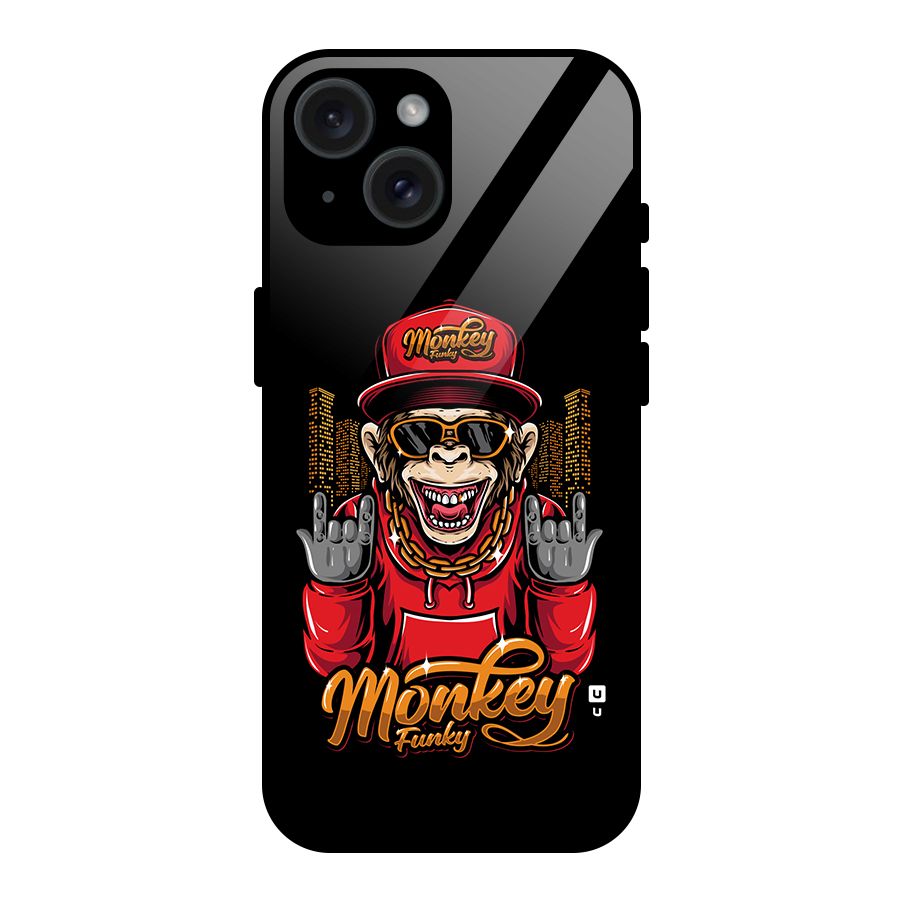 Hunky Funky Monkey Glass Back Case for iPhone 15