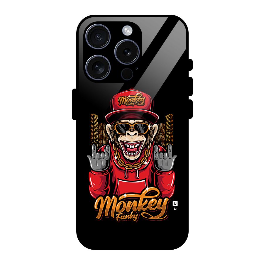 Hunky Funky Monkey Glass Back Case for iPhone 15 Pro