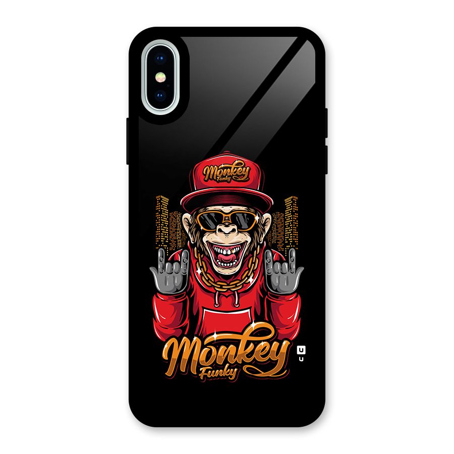 Hunky Funky Monkey Glass Back Case for iPhone X