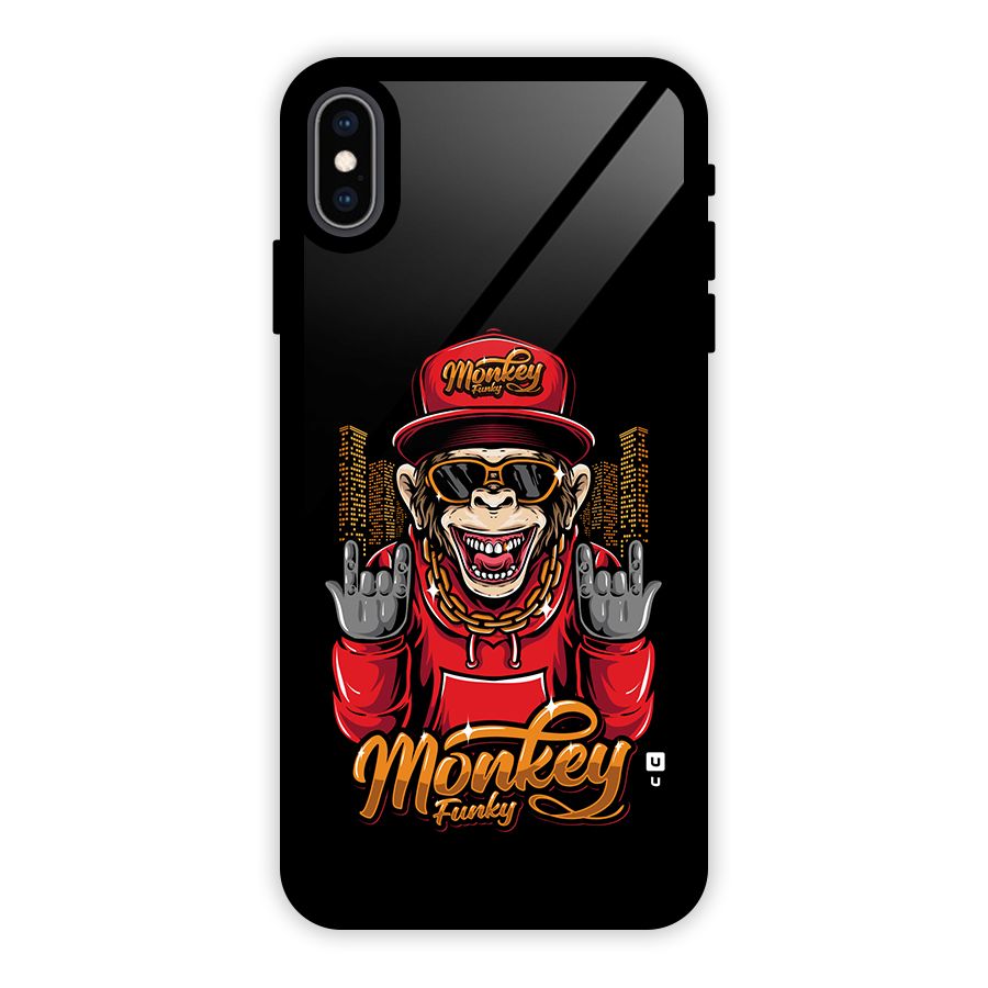 Hunky Funky Monkey Glass Back Case for iPhone XS Max