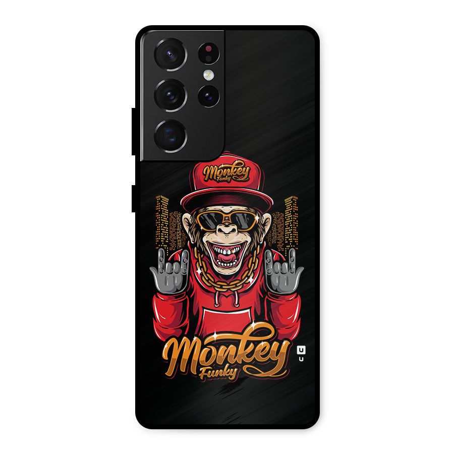 Hunky Funky Monkey Metal Back Case for Galaxy S21 Ultra 5G