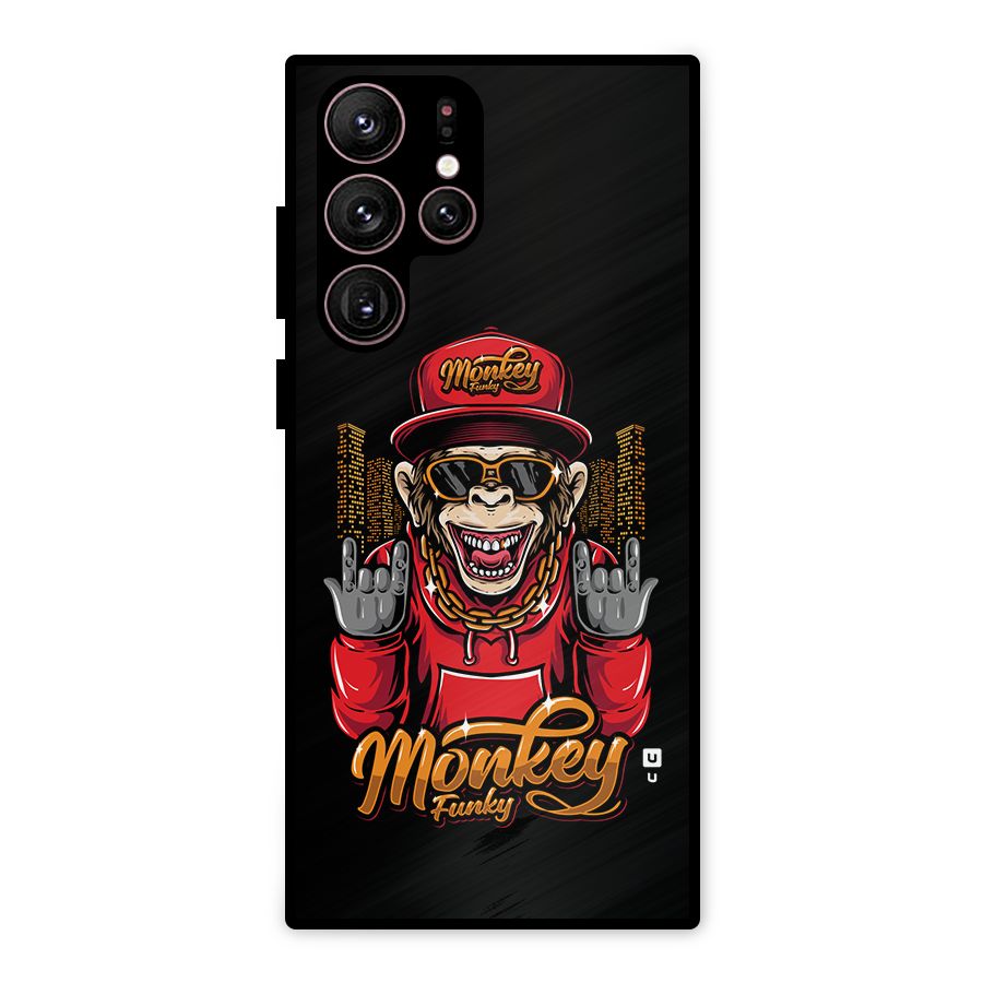 Hunky Funky Monkey Metal Back Case for Galaxy S22 Ultra 5G
