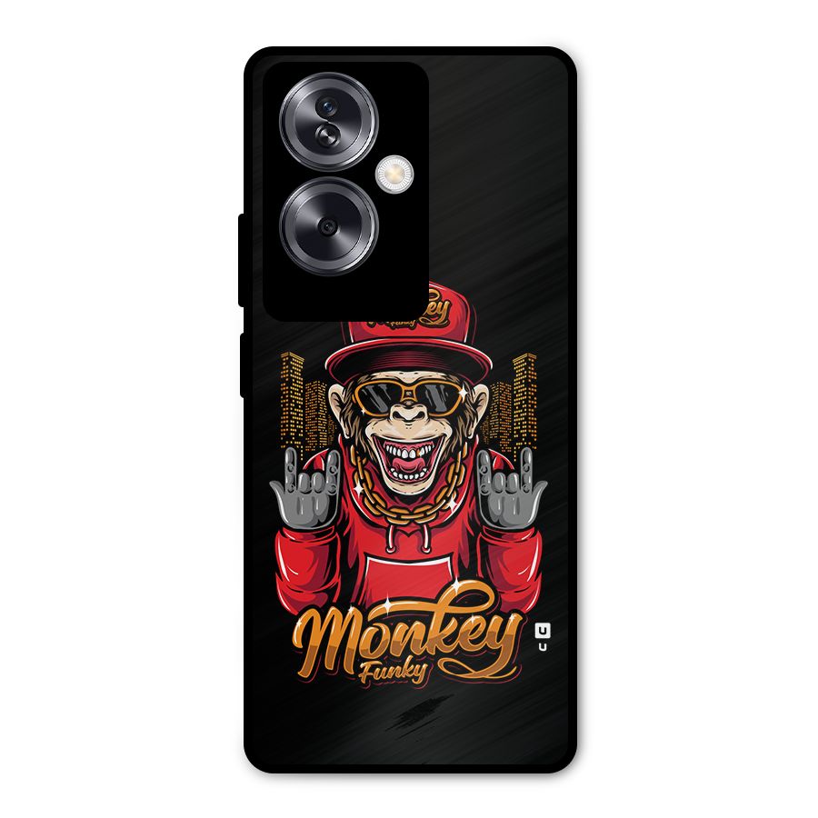 Hunky Funky Monkey Metal Back Case for Oppo A79 5G