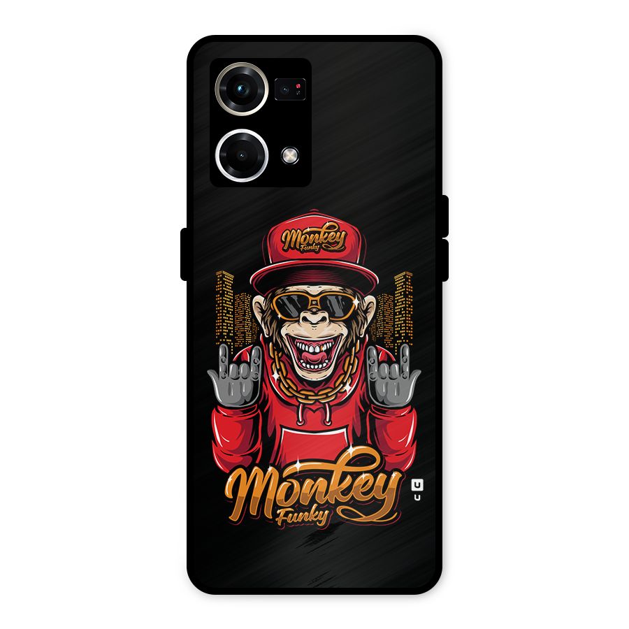 Hunky Funky Monkey Metal Back Case for Oppo F21 Pro 4G