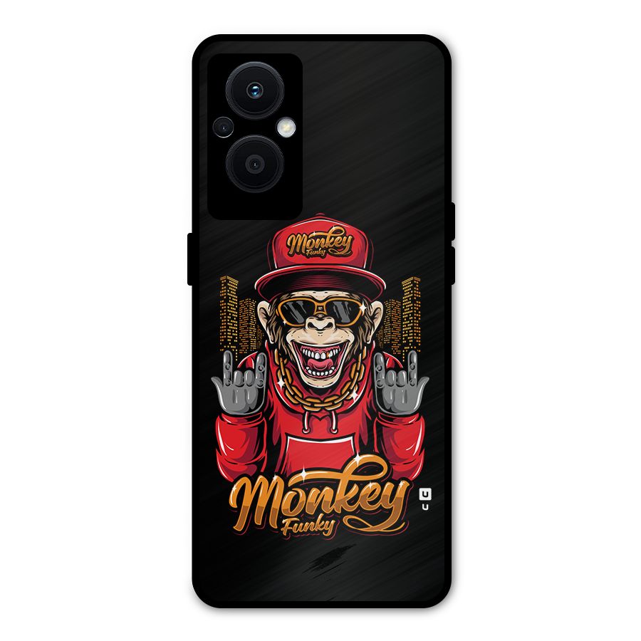 Hunky Funky Monkey Metal Back Case for Oppo F21 Pro 5G