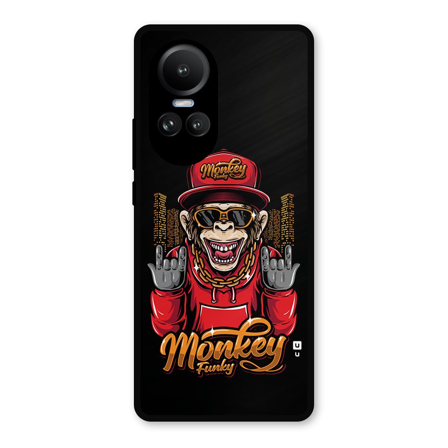 Hunky Funky Monkey Metal Back Case for Oppo Reno10 Pro