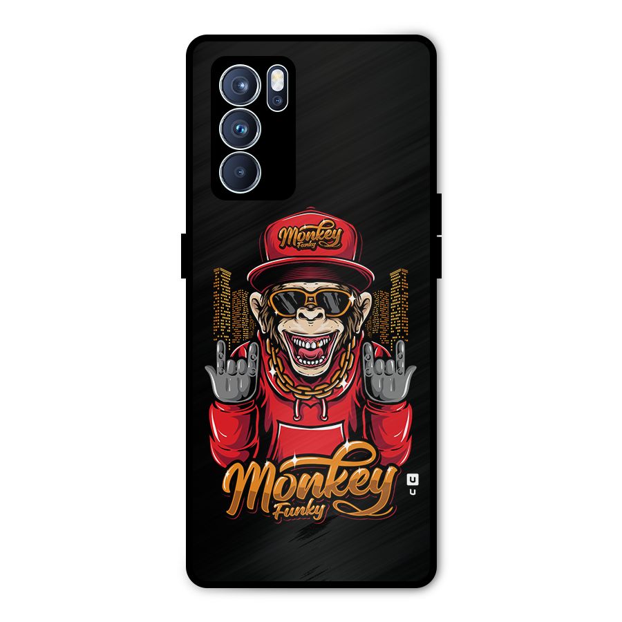 Hunky Funky Monkey Metal Back Case for Oppo Reno6 Pro 5G