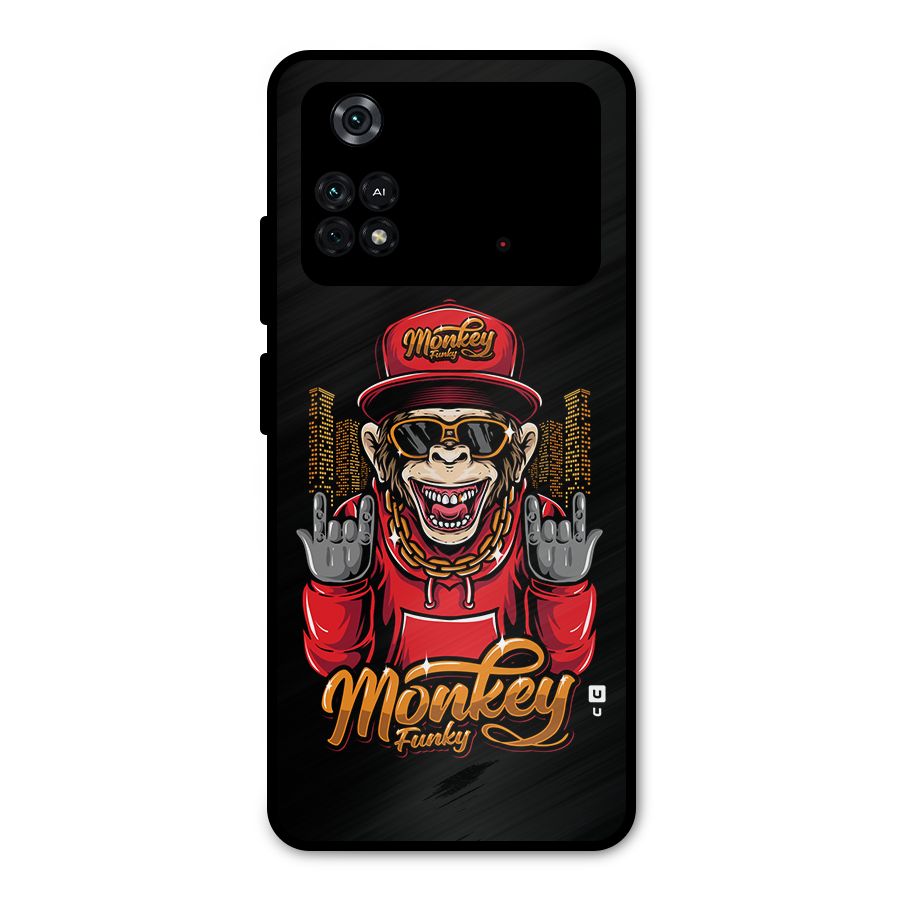 Hunky Funky Monkey Metal Back Case for Poco M4 Pro 4G