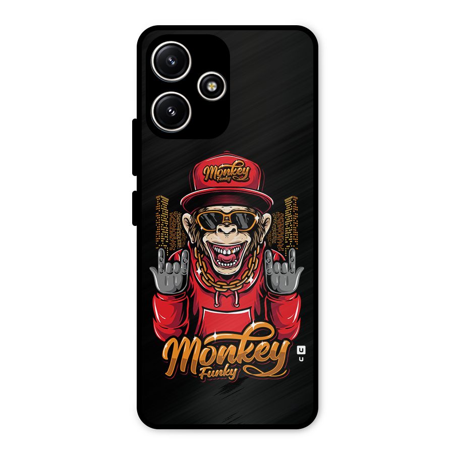 Hunky Funky Monkey Metal Back Case for Poco M6 Pro