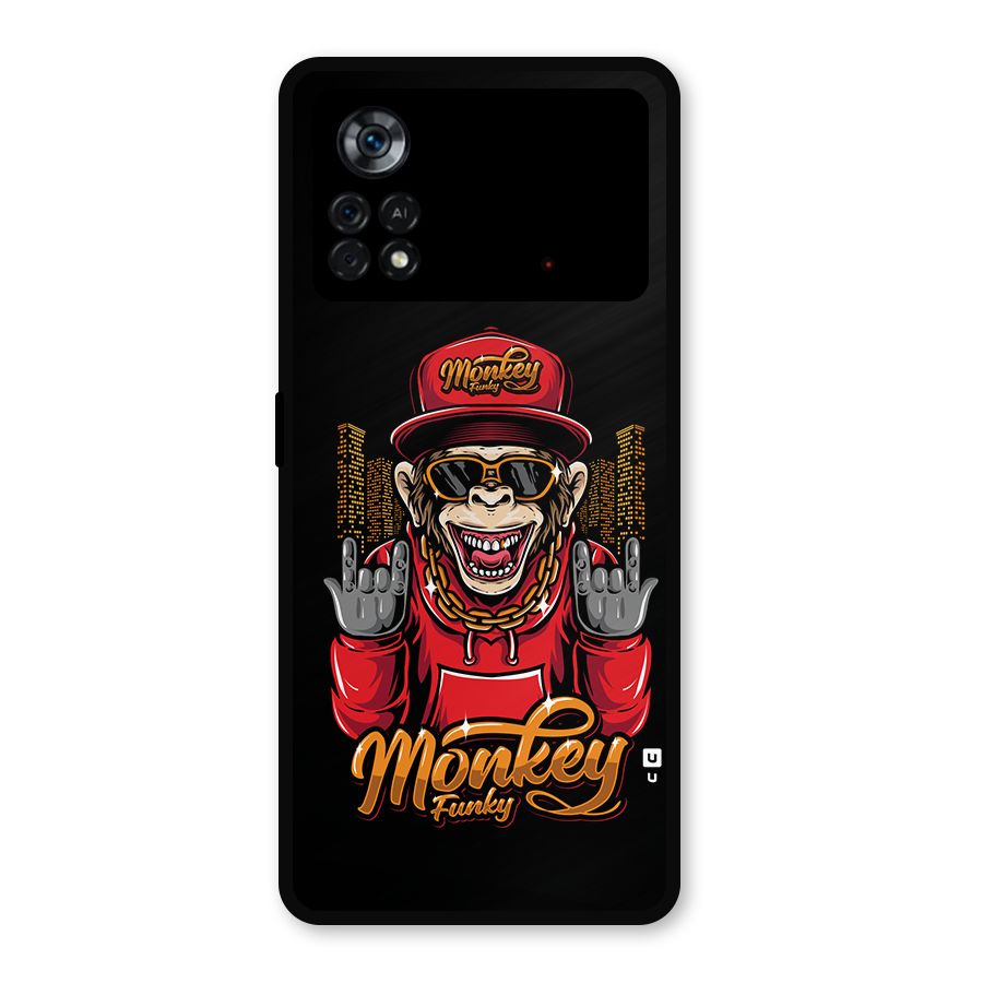 Hunky Funky Monkey Metal Back Case for Poco X4 Pro 5G