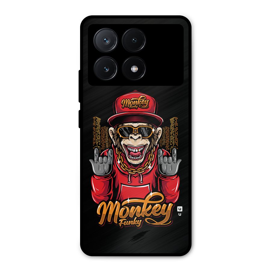 Hunky Funky Monkey Metal Back Case for Poco X6 Pro
