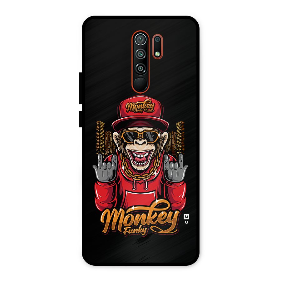 Hunky Funky Monkey Metal Back Case for Redmi 9 Prime