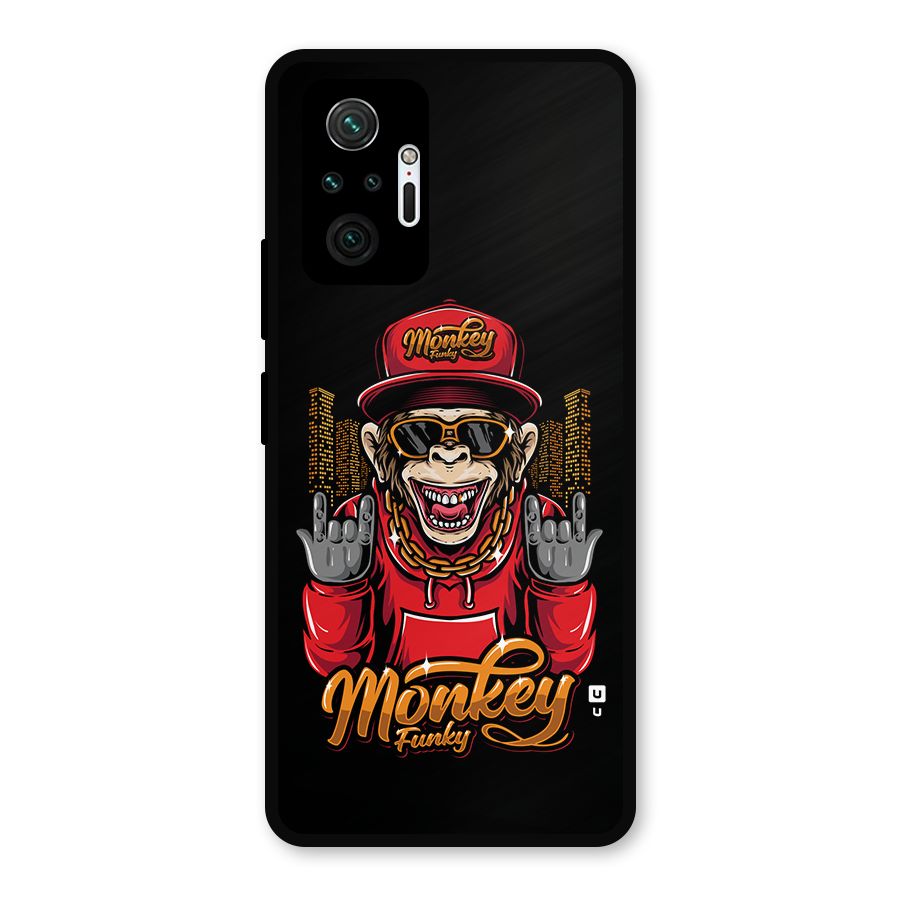 Hunky Funky Monkey Metal Back Case for Redmi Note 10 Pro