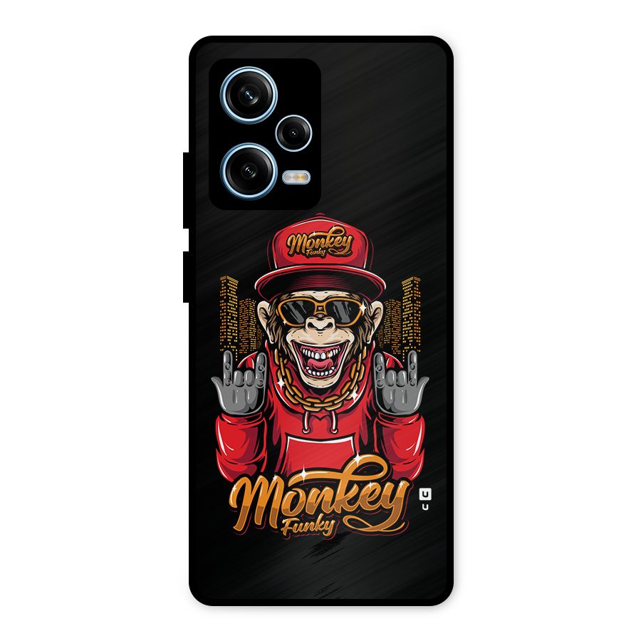 Hunky Funky Monkey Metal Back Case for Redmi Note 12 Pro